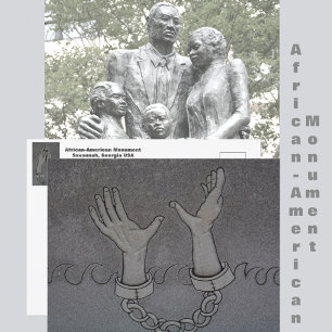 African-American-monumentet Savannah GA Travel Vykort