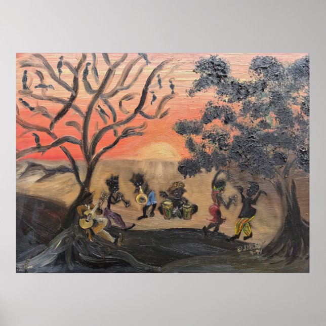 African American Morning Jamboree Soulful Poster (Framsidan)