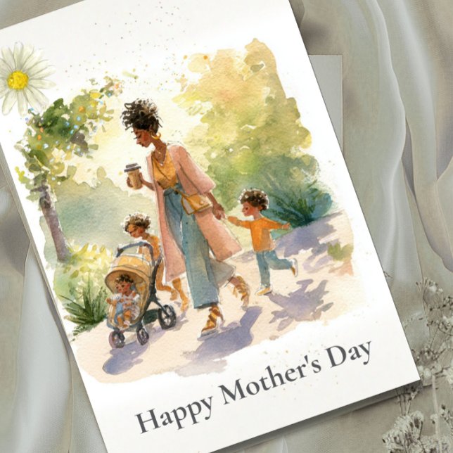 African American Mother's Day Card Kort (Skapare uppladdad)