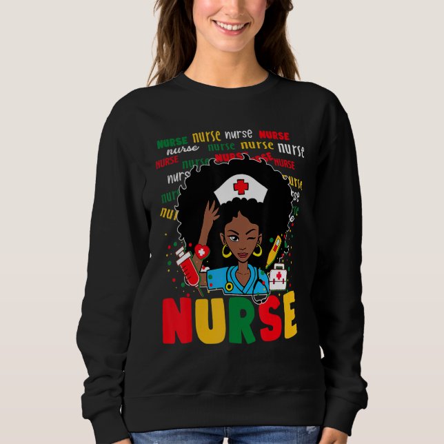 African American Nurse Black History Month Pride B T Shirt (Framsida)