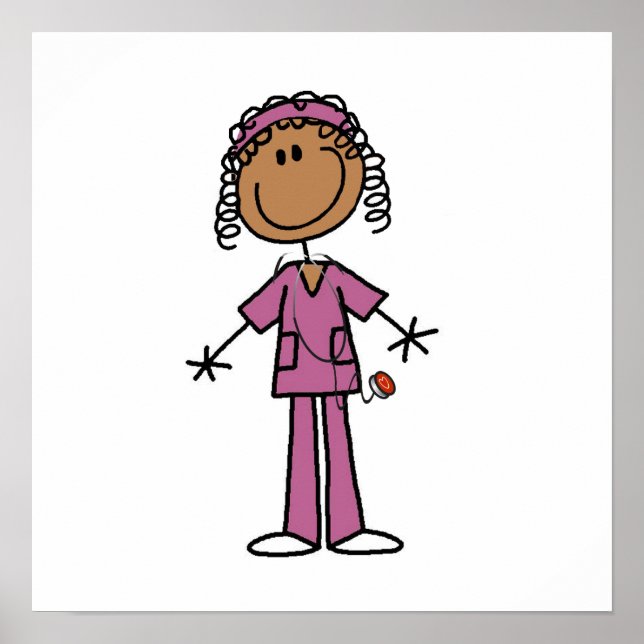 African American Nurse Poster (Framsidan)