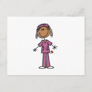 African American Nurse Vykort