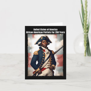 African American Patriot Revolutionary Krig Soldie Kort