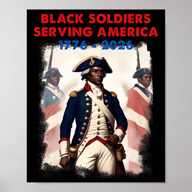 African American Patriot Revolutionary Krig Soldie Poster (Framsidan)