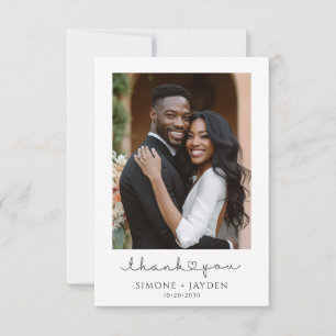 African American Photo Bröllop Tack Kort