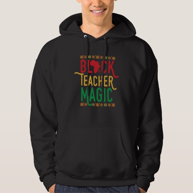 African American Pride Celebration Black Teacher M Hoodie (Framsida)