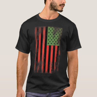 African American Pride Flagga Pan African Grönt Re T Shirt