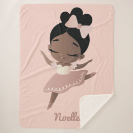 African American Princess Ballerina med Bow, Rosa