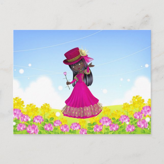 African American Princess Postcard Vykort (Framsida)