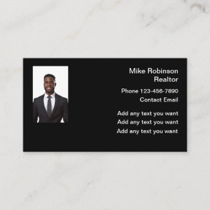 African American Realtor Photo Realtor Visitkort