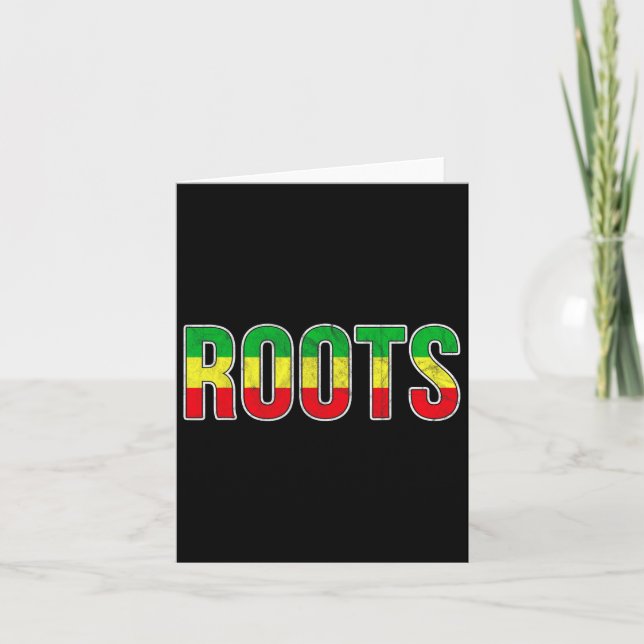 African American Roots Flagga - Pridet Black Histo Kort (Framsida)