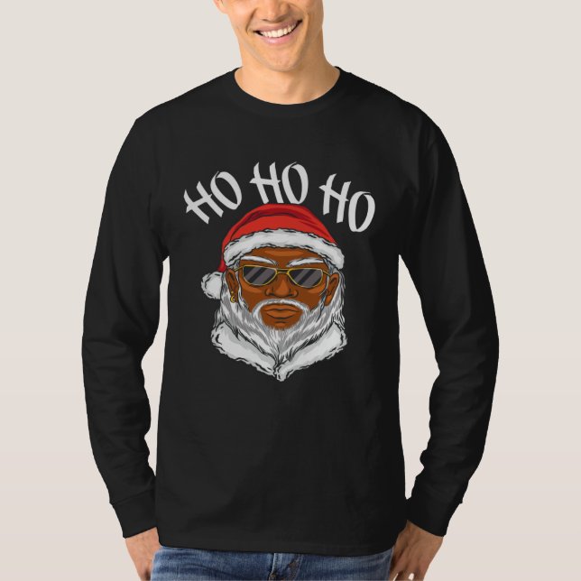 African American Santa Claus Black Father Christma T Shirt (Framsida)