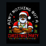 African American Santa Claus Christmas Pajama Menw Poster<br><div class="desc">African American Santa Claus Christmas Pajama Menwomen</div>
