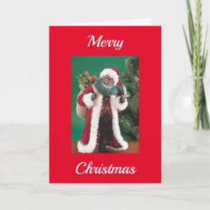 AFRICAN AMERICAN SANTA ÖNSKEMÅL HELGKORT