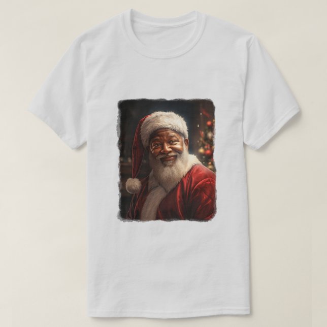 African American Santa T Shirt (Design framsida)