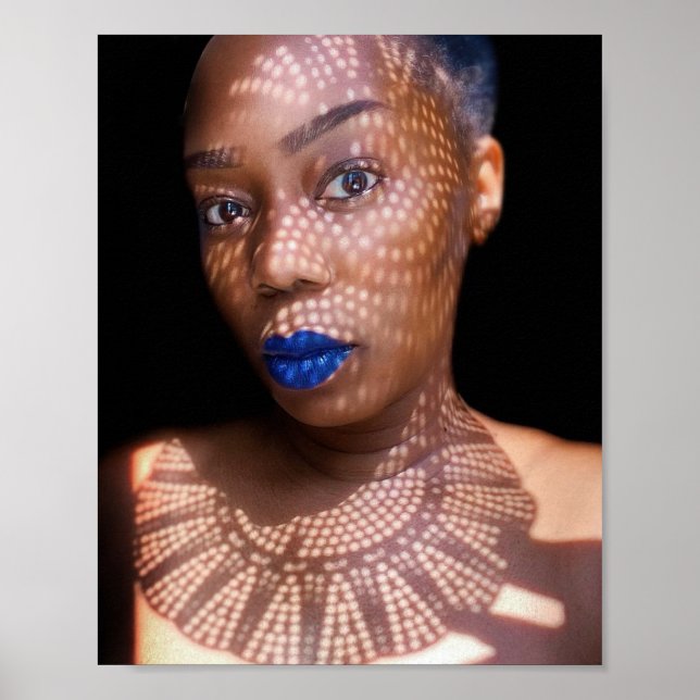 African American Shadow Tribal Print Poster (Framsidan)