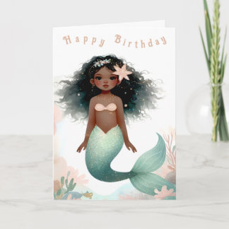 African American Sjöjungfru Card Kort