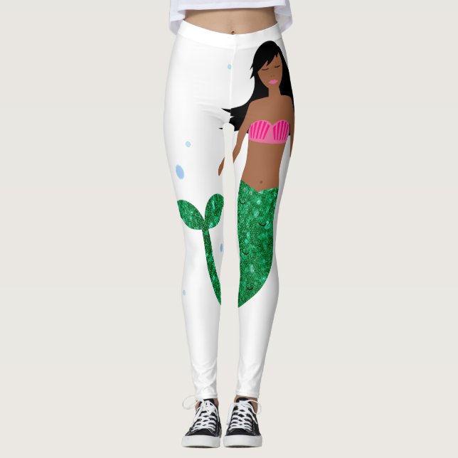African American sjöjungfru leggings (Framsida)