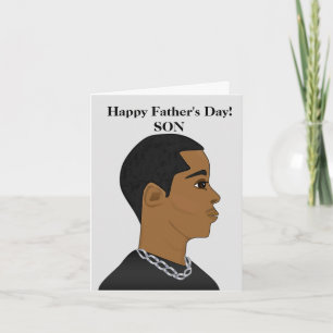 African American Son Fars dag Kort