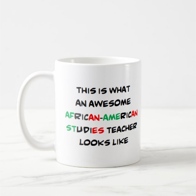 African-american-studielärare, fantastisk kaffemugg (Vänster)