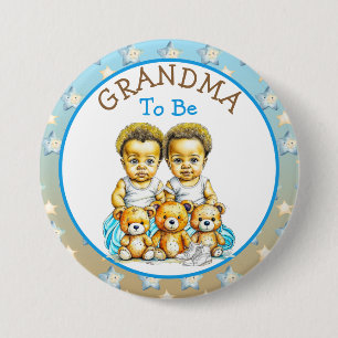 African-American Twin Boy's Baby Shower Grandma Knapp