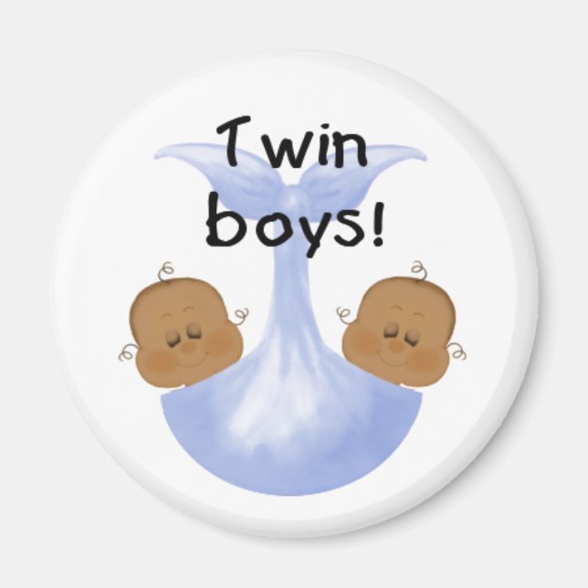 African American Twin Boys Magnet (Framsidan)