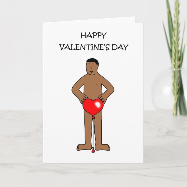 African American Valentine Male Humor Kort (Framsida)