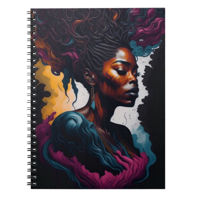 African American Vintage Vogue Anteckningsbok (Framsidan)