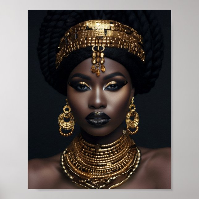 African American Wall Art, Black Woman Wall Art Poster (Framsidan)