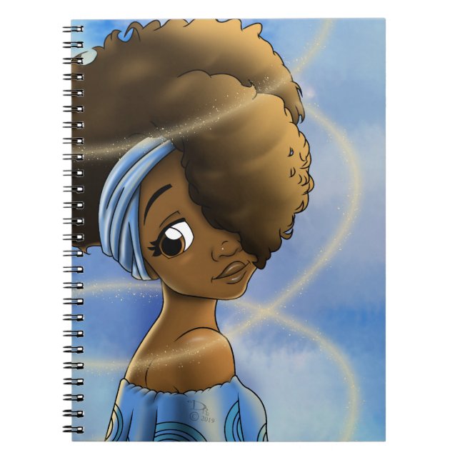 African American Woman Anteckningsbok (Framsidan)