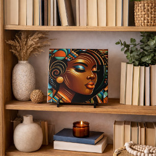 African American Woman Art Kakelplatta
