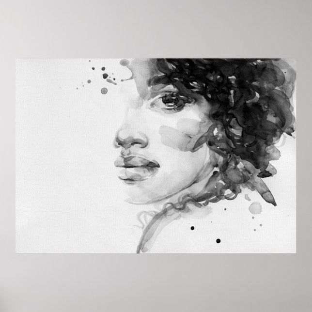 african american woman. beauty fashion illustratio poster (Framsidan)