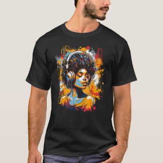 African American Woman Black Girl Music Graffiti G T Shirt