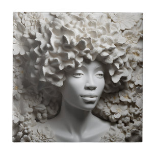 African American Woman Black Queen Melanin Poppin Kakelplatta