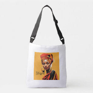 African American Woman Blsed Tote Axelväska
