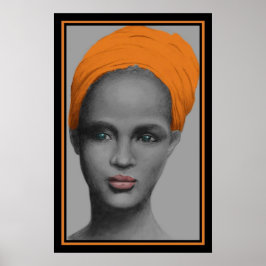 African American Woman Porträtt Poster