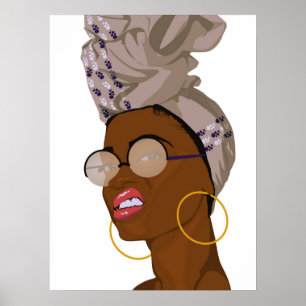 African American Woman Porträtt Poster
