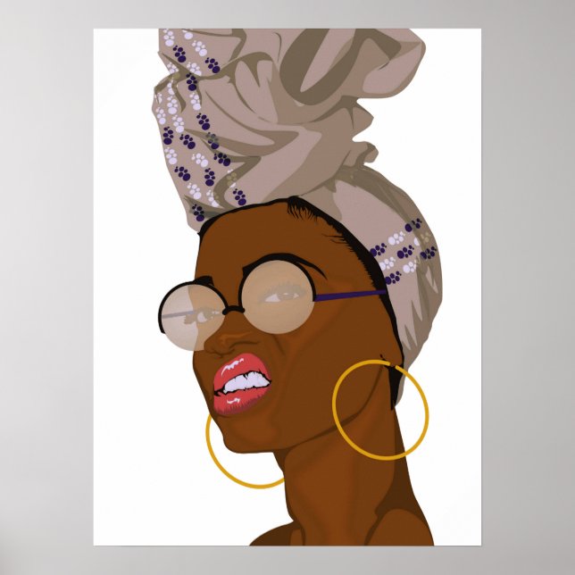African American Woman Porträtt Poster (Framsidan)