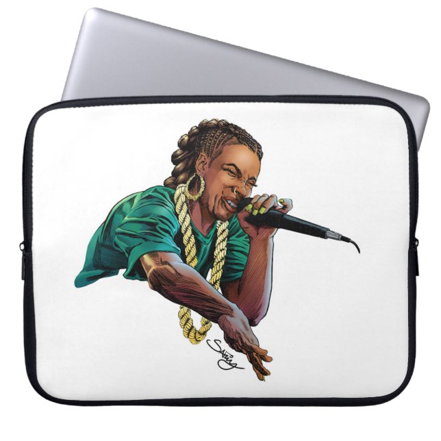 African American Woman rapper Electronics Bag Laptop Fodral (Framsidan)