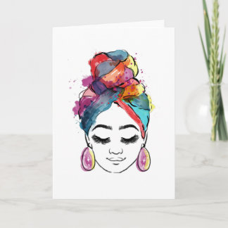 AFRICAN AMERICAN WOMAN'S ANSIKTE KORT