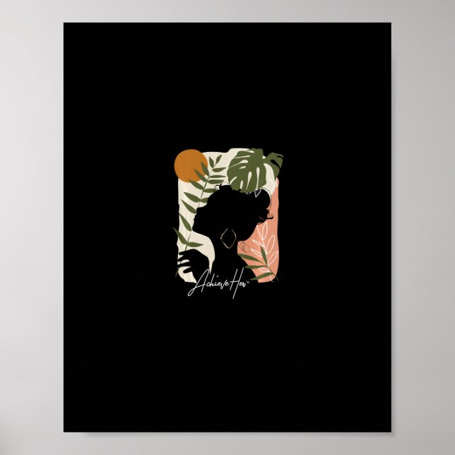 African american women&# 9;s naturlig grafik med poster (Framsidan)