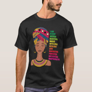 African American Women BHM Melanin Black History M T Shirt