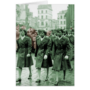 African American Women Marching Hälsningskort