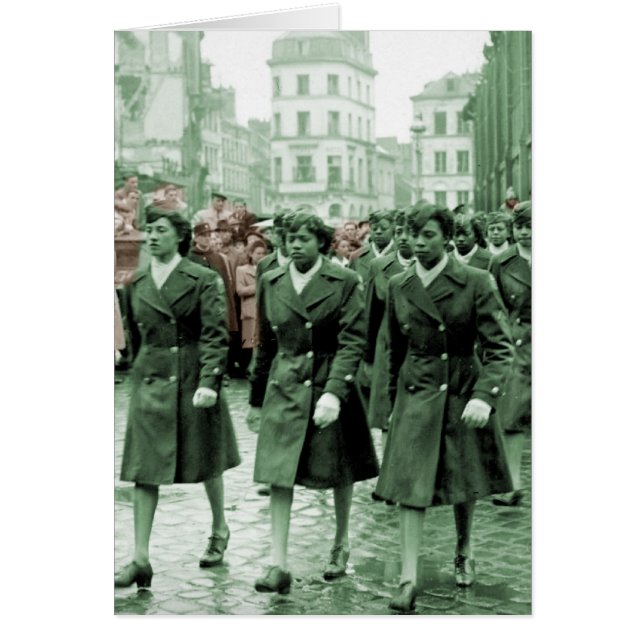 African American Women Marching Hälsningskort (Framsidan)