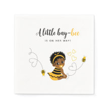 African-American Yellow Black Bee Baby Shower 