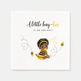 African-American Yellow Black Bee Baby Shower  Pappersservett
