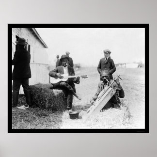 African Americans with Kazoos and a Guitar 1914 Poster