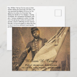 African Amerikansk historia William Carney Vykort