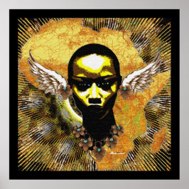 African Angel Vinge Öron Poster