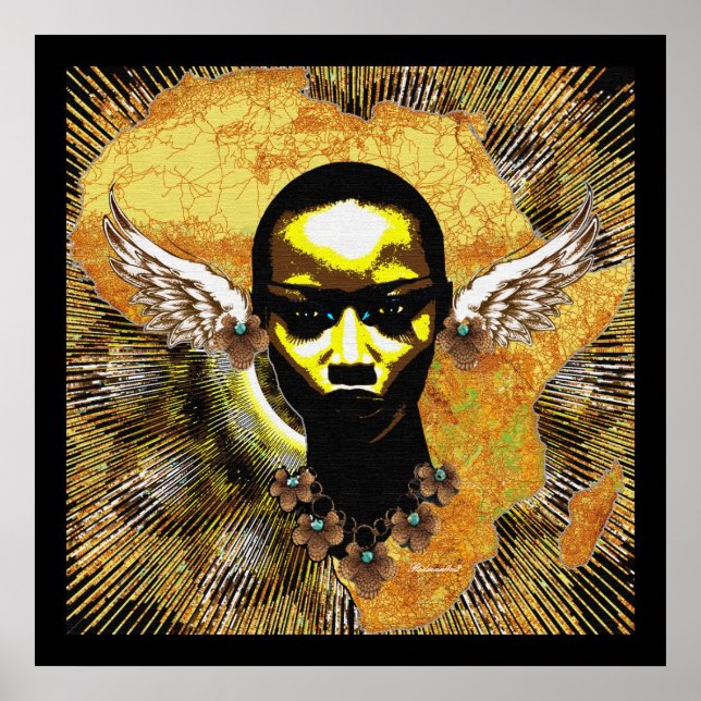 African Angel Vinge Öron Poster (Framsidan)